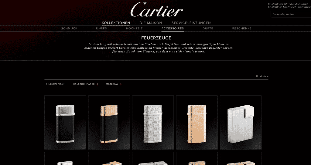 Cartier Webseite